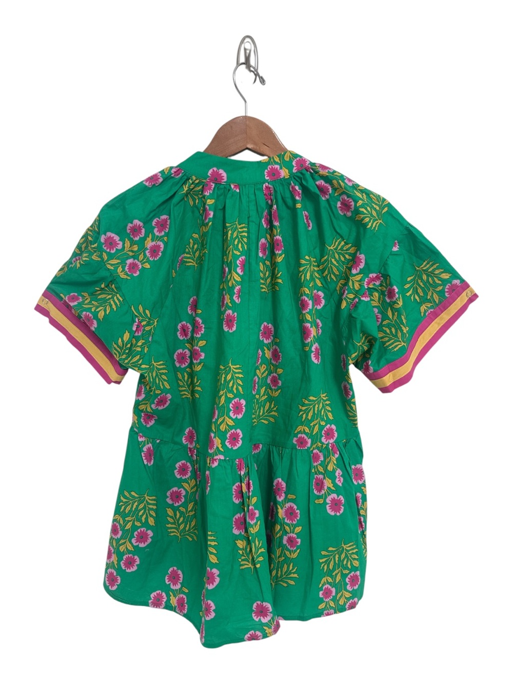 Umgee Green Floral Summer Blouse - Picture 6 of 7